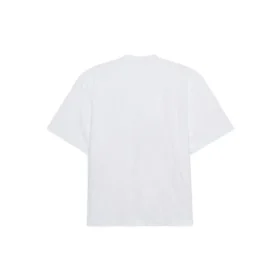 Jersey de cuello redondo de manga corta para hombre de Balenciaga con estampado de palabras, blanco, 641614TJVI39040 Jersey de cuello redondo de manga corta para hombre de Balenciaga con estampado de palabras, blanco, 641614TJVI39040
