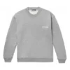 Jersey de cuello redondo para hombre Balenciaga con estampado de letras Micro Mark, gris, 556147TBV141300