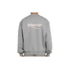 Jersey de cuello redondo para hombre Balenciaga con estampado de letras Micro Mark, gris, 556147TBV141300