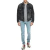 Jersey de cuello redondo para hombre Balenciaga con estampado de letras Micro Mark, gris, 556147TBV141300