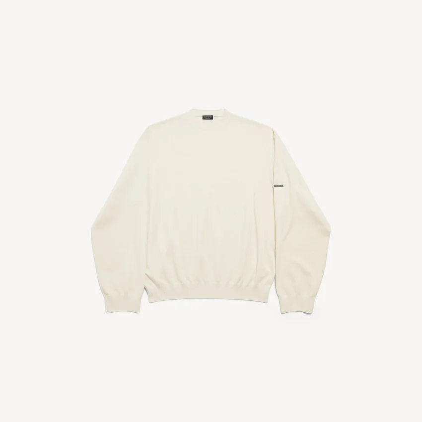 Jersey de cuello redondo para hombre en color crema Jersey de cuello redondo para hombre en color crema