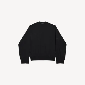 Jersey de cuello redondo para hombre en negro