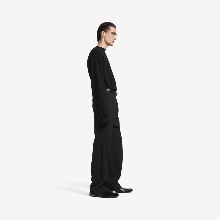 Jersey de cuello redondo para hombre en negro Jersey de cuello redondo para hombre en negro