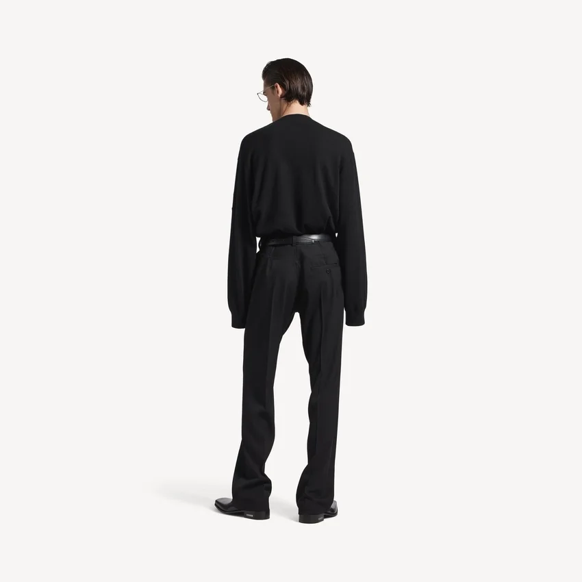Jersey de cuello redondo para hombre en negro Jersey de cuello redondo para hombre en negro