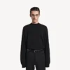 Jersey de cuello redondo para hombre en negro Jersey de cuello redondo para hombre en negro