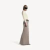 Jersey de cuello redondo para mujer en color crema