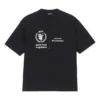 Jersey de cuello redondo y manga corta para hombre Balenciaga x WFP 1.ª generación con estampado del logotipo, negro 612966THV841000