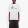 Jersey de cuello redondo y manga corta para hombre Balenciaga x WFP, primera generación, con estampado del logotipo, gris 612966THV841167