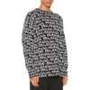 Jersey de intarsia «Black White» de Balenciaga Paris con estampado integral 599826T31701070