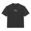 Jersey de manga corta para hombre Balenciaga con estampado de letras, negro, 612966TJVD91034