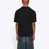 Jersey de manga corta para hombre Balenciaga con estampado de letras, negro, 612966TJVD91034
