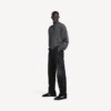 Jersey de media cremallera para hombre en gris