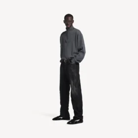 Jersey de media cremallera para hombre en gris
