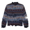 Jersey de mezcla de lana con diseño Fair Isle desgastado «Azul» 662518T16028088