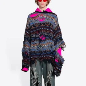 Jersey de mezcla de lana con diseño Fair Isle desgastado «Azul» 662518T16028088