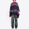Jersey de mezcla de lana con diseño Fair Isle desgastado «Azul» 662518T16028088
