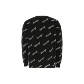 Jersey de punto con logotipo en letra cursiva por toda la prenda «Negro» 646493T41121070
