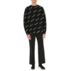 Jersey de punto con logotipo en letra cursiva por toda la prenda «Negro» 646493T41121070