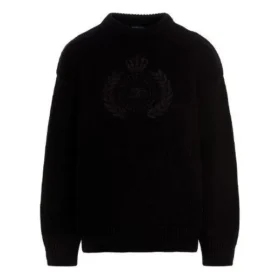 Jersey de punto de cuello redondo con el logotipo de la corona de laurel de BB «Negro» 664369T32111000