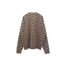 Jersey de punto de cuello redondo con estampado integral «Beige» 733859T32539378 Jersey de punto de cuello redondo con estampado integral «Beige» 733859T32539378