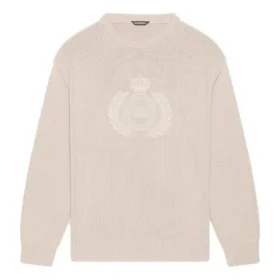 Jersey de punto de cuello redondo con logotipo de corona de laurel de BB «Beige» 664369T32119028