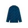 Jersey de punto de lana con cuello redondo y logotipo integral «Azul petróleo» 657400T15672470