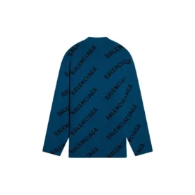 Jersey de punto de lana con cuello redondo y logotipo integral «Azul petróleo» 657400T15672470 Jersey de punto de lana con cuello redondo y logotipo integral «Azul petróleo» 657400T15672470