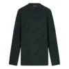 Jersey de punto de lana con cuello redondo y logotipo integral «Dark Green» 657400T15673050