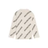 Jersey de punto de lana con cuello redondo y logotipo integral «White» 657401T32009054