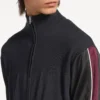 Jersey híbrido con cremallera para hombre en gris oscuro Jersey híbrido con cremallera para hombre en gris oscuro