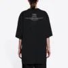 Jersey holgado de manga corta, colección Otoño-Invierno 2021, negro 651795TJV900107