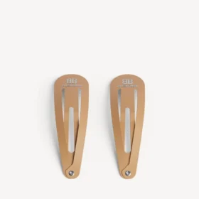 Juego de 2 pinzas con clip Holli XXL para mujer en beige/plata brillante