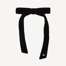 Lazo para el pelo fino «Holli» para mujer en negro/plata brillante