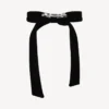 Lazo para el pelo fino «Holli» para mujer en negro/plata brillante Lazo para el pelo fino «Holli» para mujer en negro/plata brillante