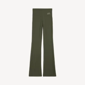 Leggings acampanados de estilo «techwear» para mujer en color caqui/lima