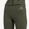 Leggings acampanados de estilo «techwear» para mujer en color caqui/lima Leggings acampanados de estilo «techwear» para mujer en color caqui/lima