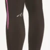 Leggings técnicos para mujer en marrón caqui/rosa neón Leggings técnicos para mujer en marrón caqui/rosa neón