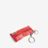 Llavero/colgante para hombre con forma de bolsa de aperitivos en rojo