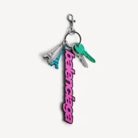 Llavero con colgante «Biker» de Balenciaga para mujer en rosa/negro