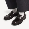 Mocasines cómodos para hombre en burdeos oscuro Mocasines cómodos para hombre en burdeos oscuro