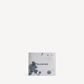 Monedero cuadrado plegable para hombre en gris claro