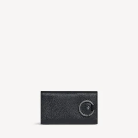Monedero y cartera para hombre con anilla abierta en color negro