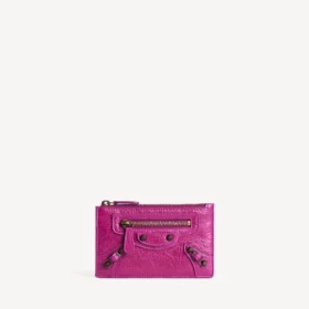 Monedero y tarjetero largo «City» para mujer en color azalee