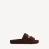 Mules abiertas de pelo para hombre en color châtaigne Mules abiertas de pelo para hombre en color châtaigne