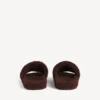 Mules abiertas de pelo para hombre en color châtaigne Mules abiertas de pelo para hombre en color châtaigne