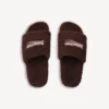 Mules abiertas de pelo para hombre en color châtaigne Mules abiertas de pelo para hombre en color châtaigne