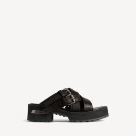 Mules abiertas Venom para mujer en marrón