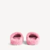 Mules abiertos de pelo sintético para mujer en rosa dulce Mules abiertos de pelo sintético para mujer en rosa dulce