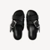 Mules con cinturón para hombre en negro Mules con cinturón para hombre en negro