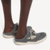 Mules de denim «Hamptons» para mujer en azul/blanco roto Mules de denim «Hamptons» para mujer en azul/blanco roto
